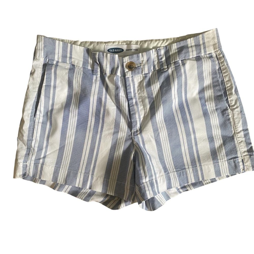 Old Navy Women's Striped Shorts - Blue and White